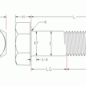 tornillo hexagonal inox.