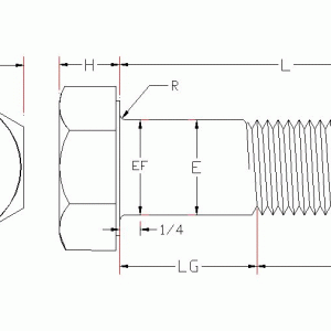 tornillo hexagonal inox.