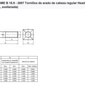 TORNILLOS DE ARADO DE CABEZA REGULAR HEAD